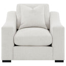 Ashlyn Fabric Upholstered Track Arm Accent Chair Sand