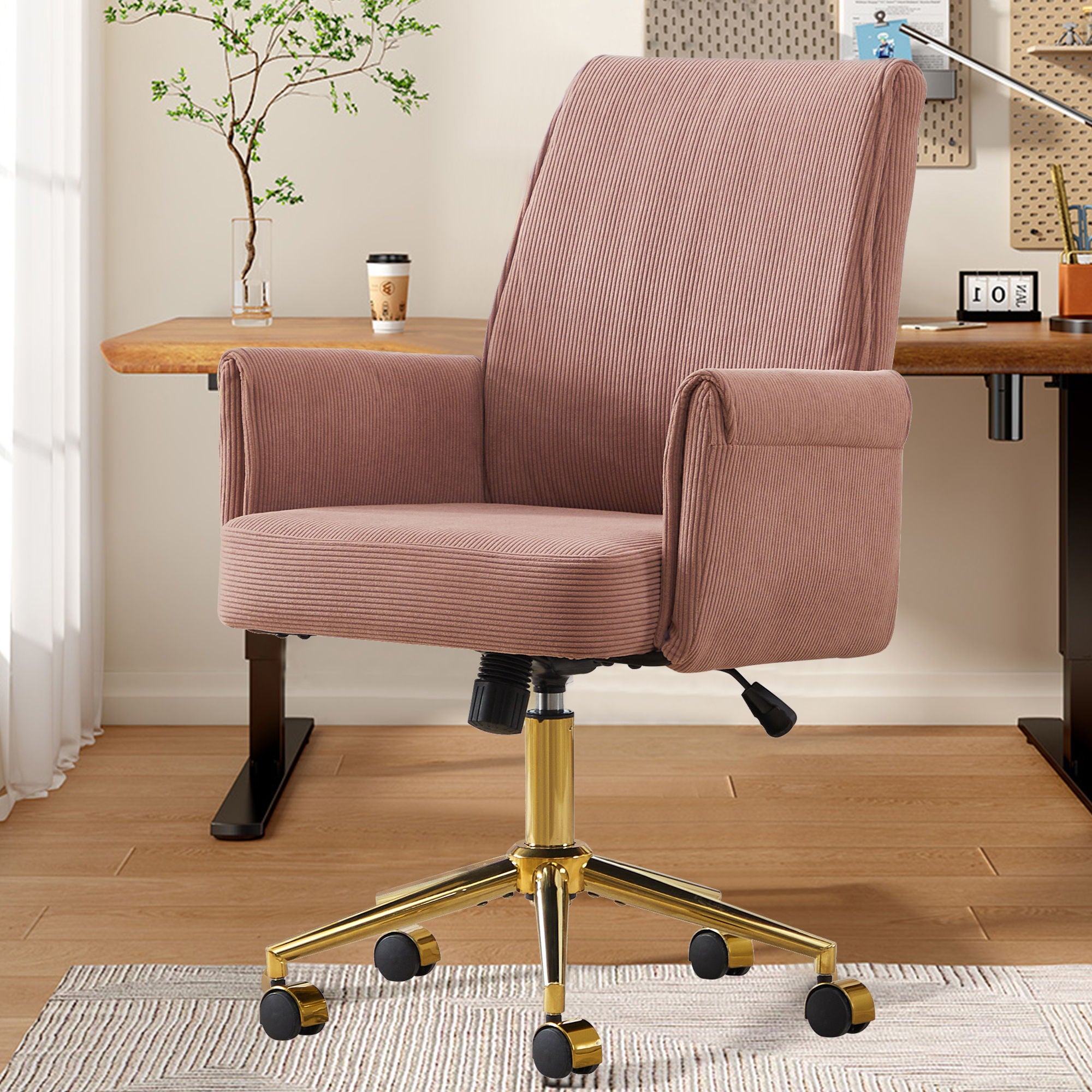 Office Swivel Chair - Light Pink