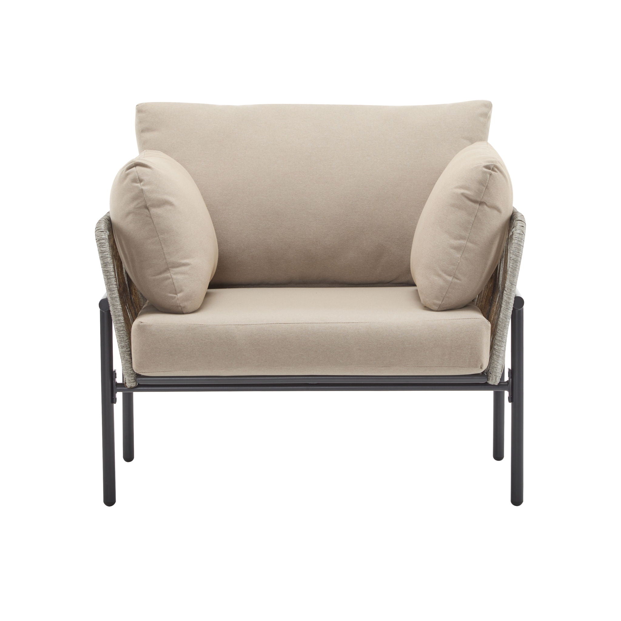 Rope Lounge Chair With Cushions For Modern Spaces