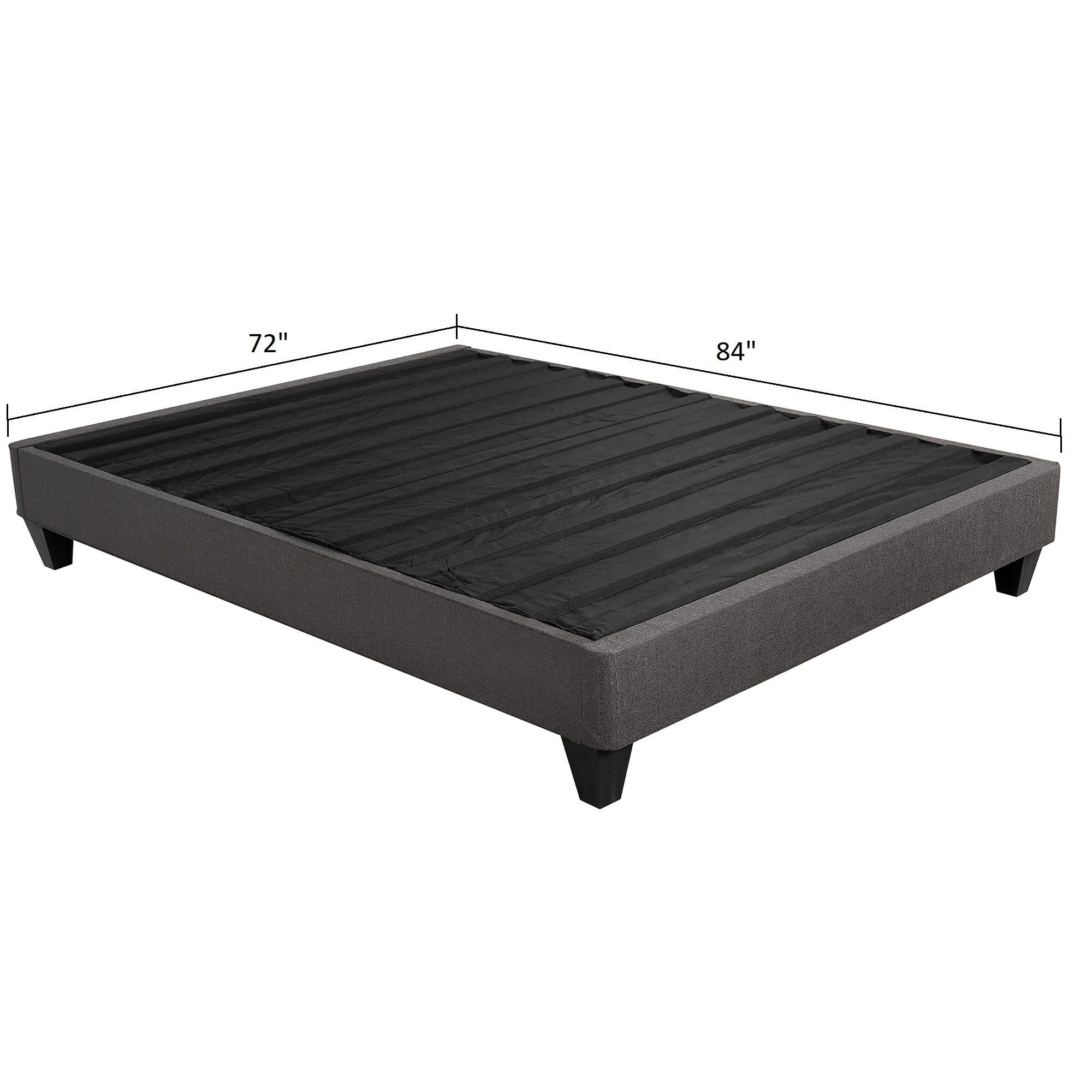 14" Upholstered Platform Bed Base, Mattress Foundation
