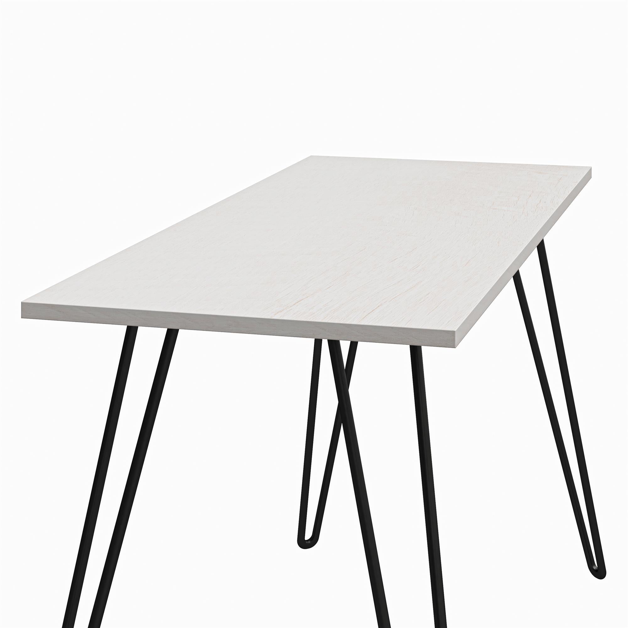 Writing Desk With Hairpin Legs For Study Or Work - White Oak