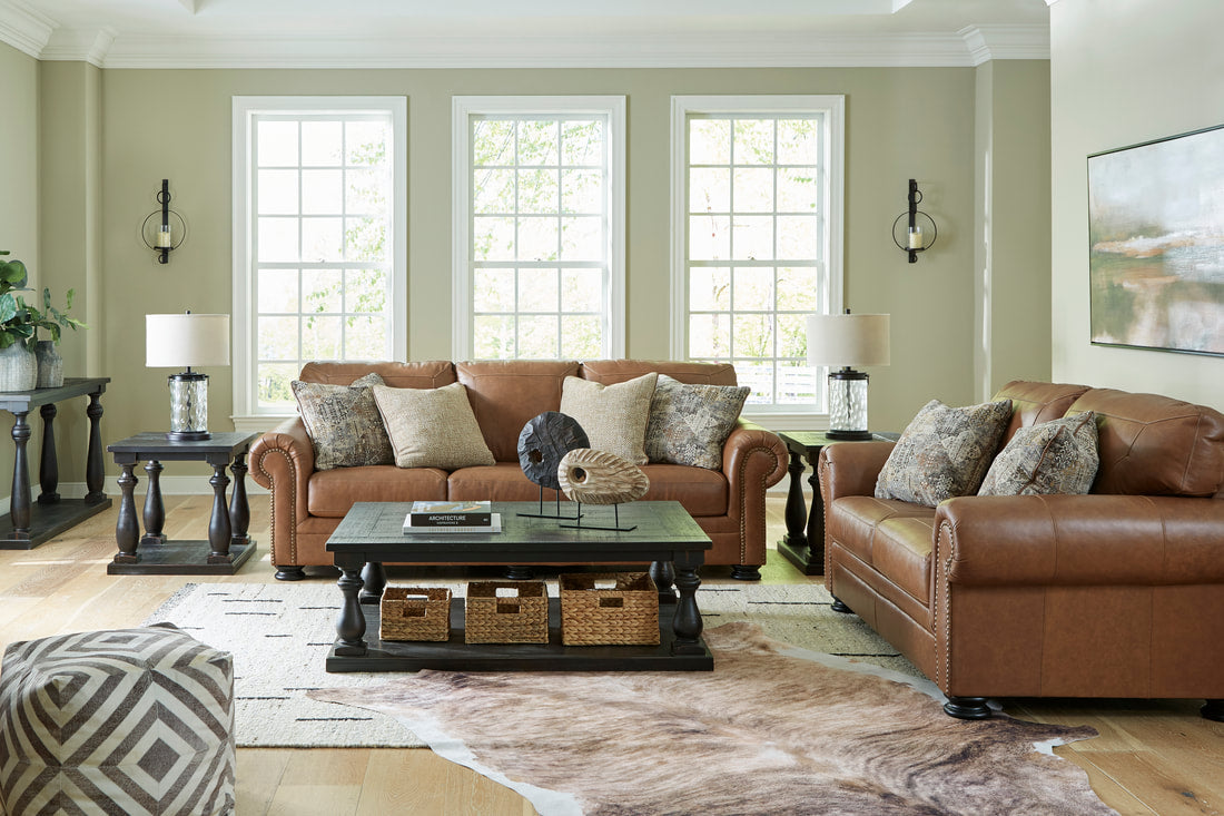 Ashley 576-04 Sofa & Loveseat (TOP GRAIN/OVERSIZE)