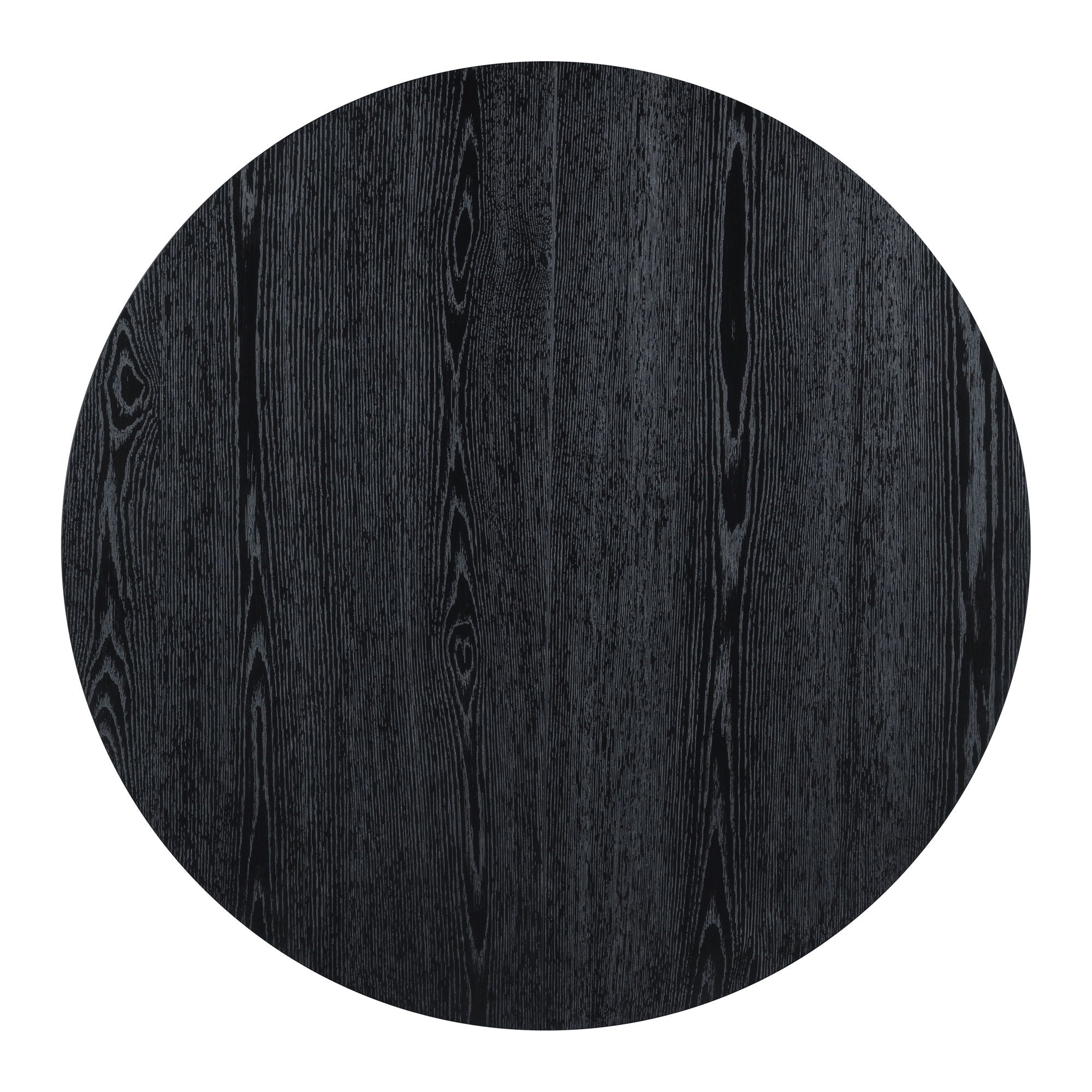 5 Piece Dining Set Extendable Round Table And 4 Chairs - Black / Oak