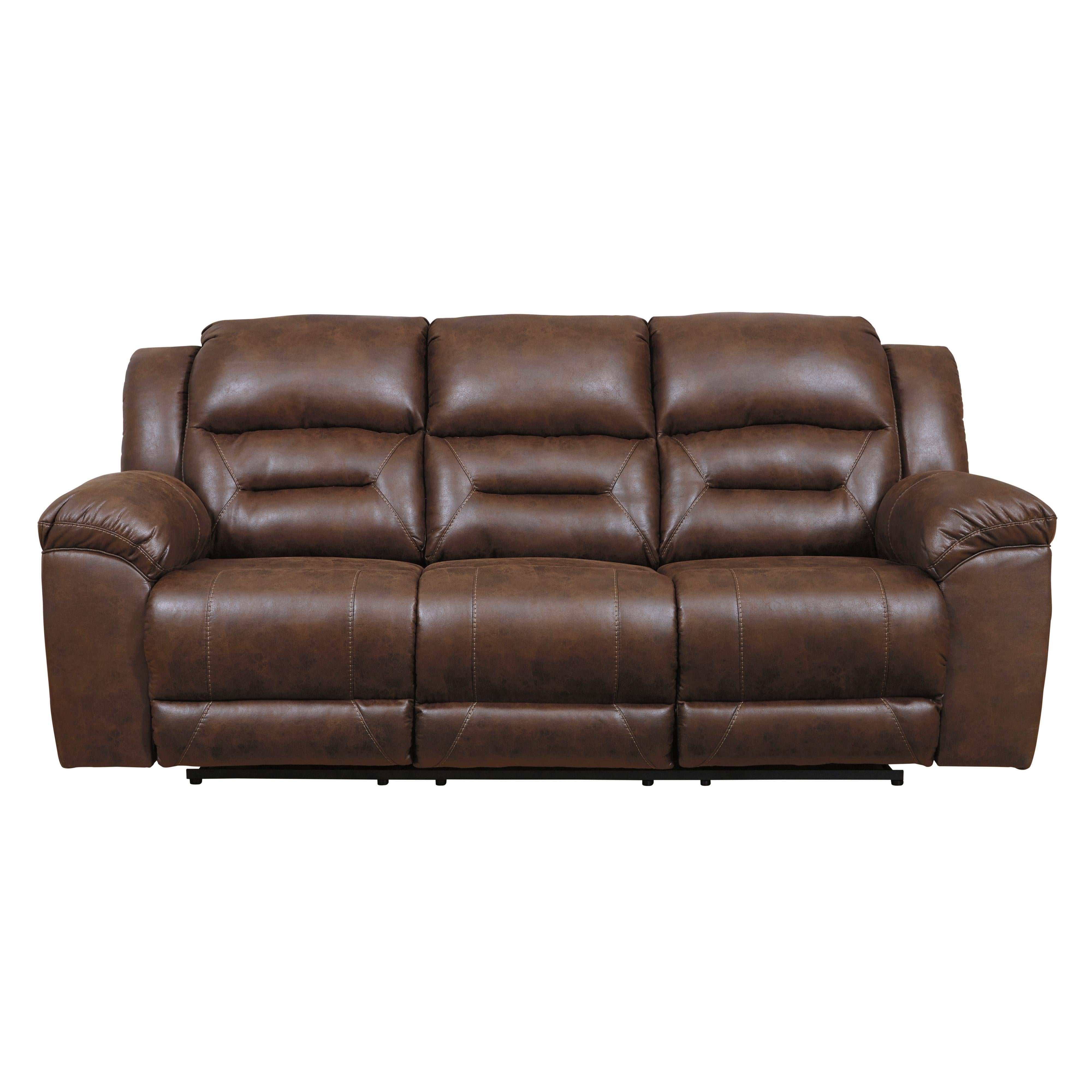 Signature Design by Ashley Stoneland Reclining Leather Look Sofa 3990488 IMAGE 1