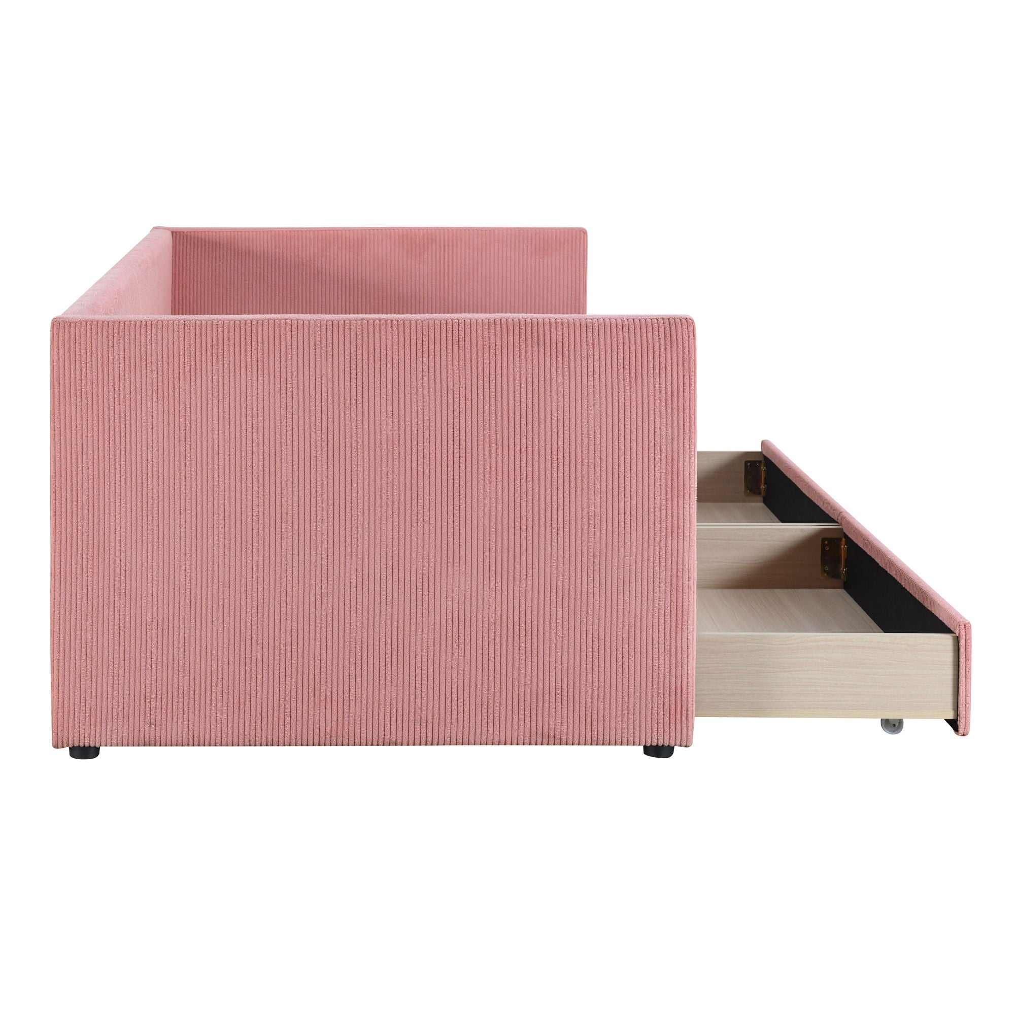 Daybed With Two Drawers And Wood Slat