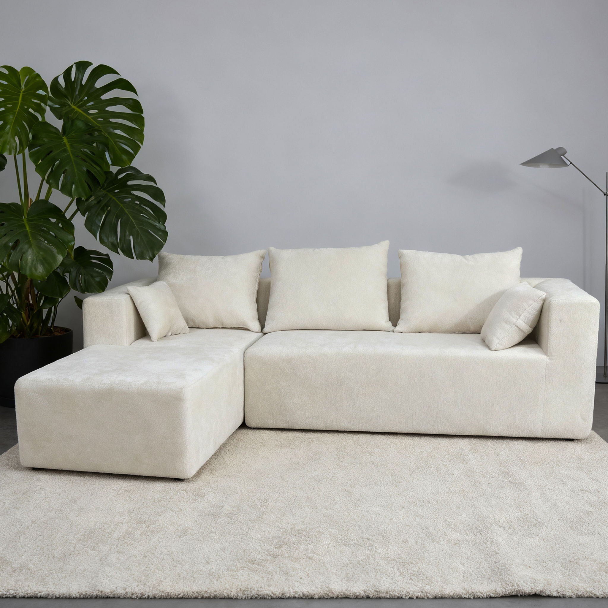 Modular Corner Sofa With Soft Fabric