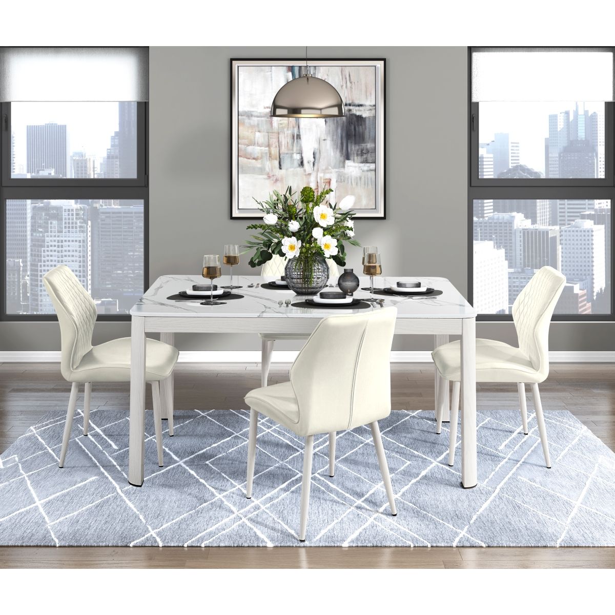 Hollis - Dining Table - White