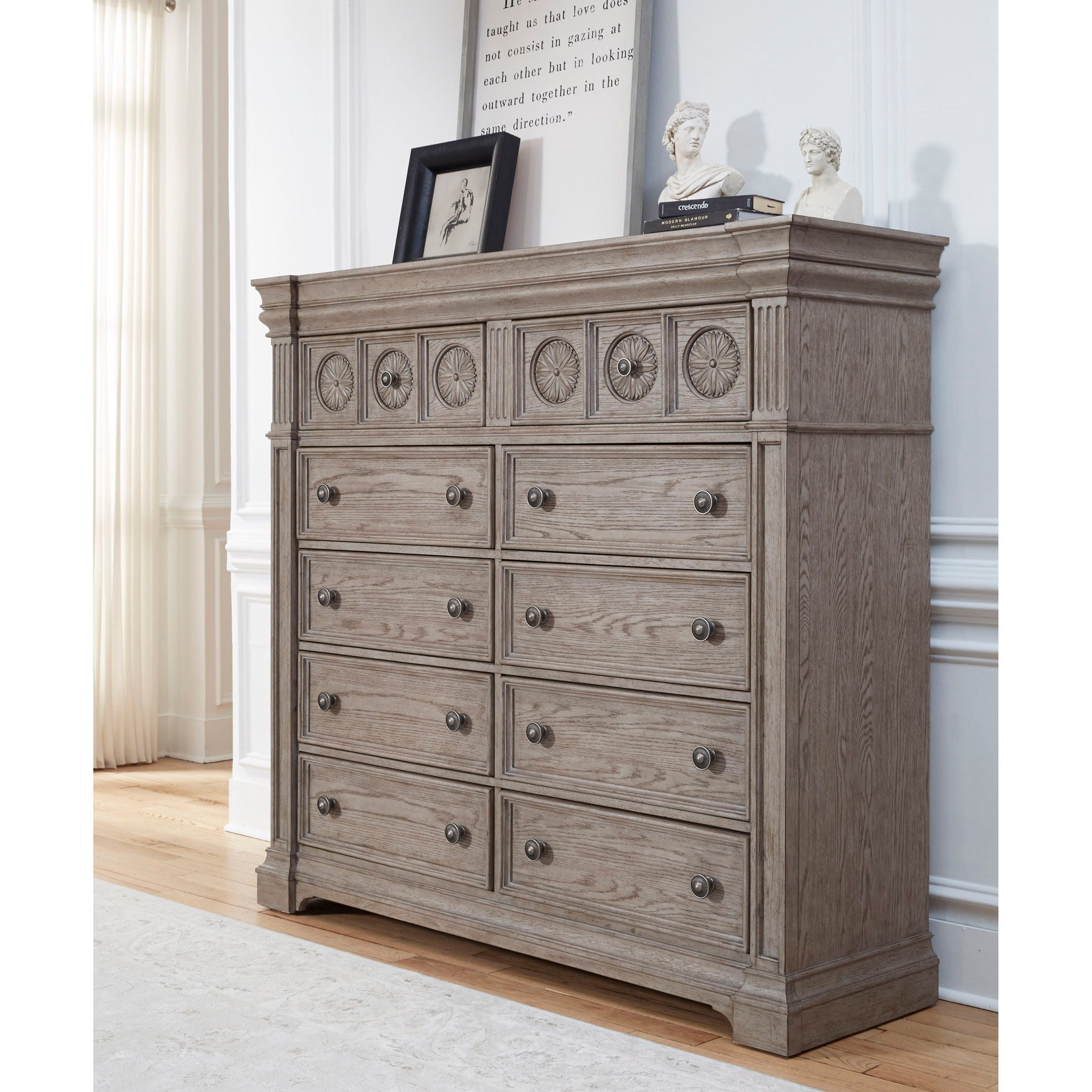 Kingsbury - 10 Drawer Master Chest - Gray