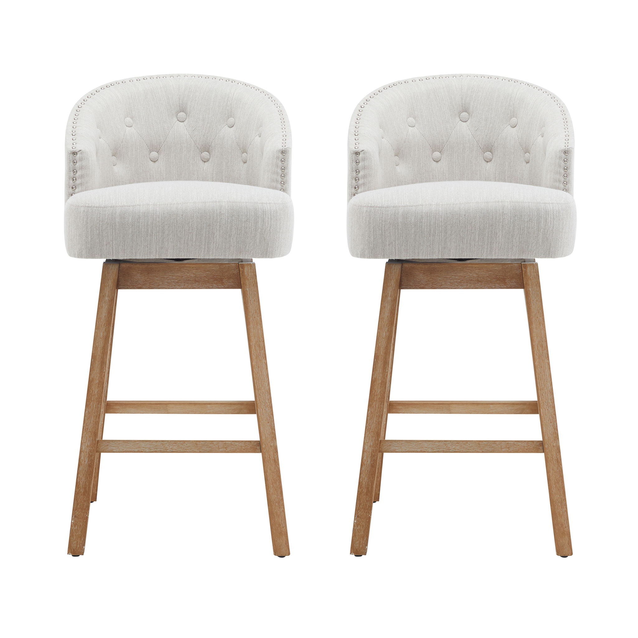 360 Degree Rotation Swivel Counter Stools (Set of 2)