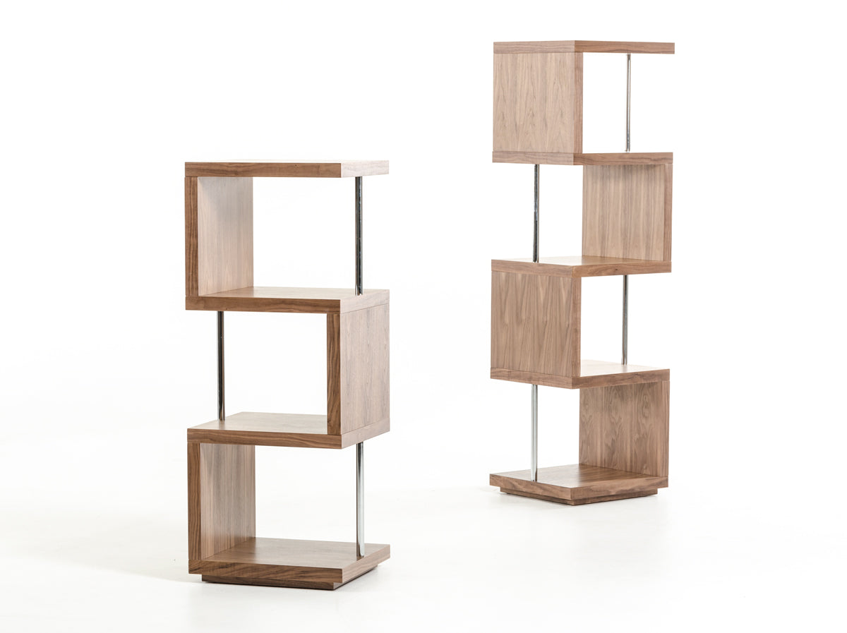 Modrest Stage 1 - Modern Walnut Shelf Unit