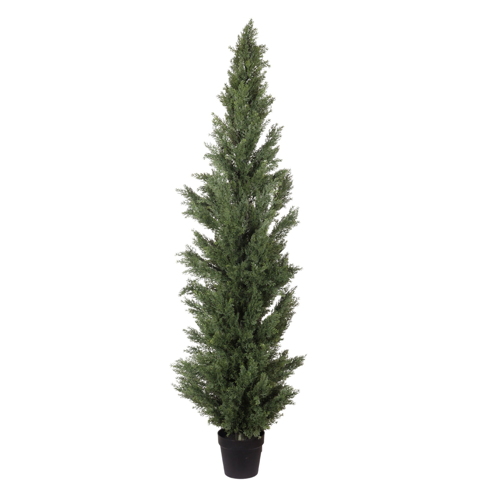 Realistic Artificial Cypress Tree, UV Resistant Indoor / Outdoor Topiary Plant For Garden Or Entryway Decoration - Green Leaves