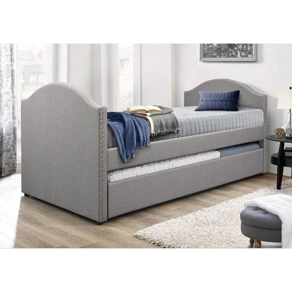 Happy Homes Oliver Twin Daybed Oliver Twin Bed With Twin Trundle Bed - Grey IMAGE 1