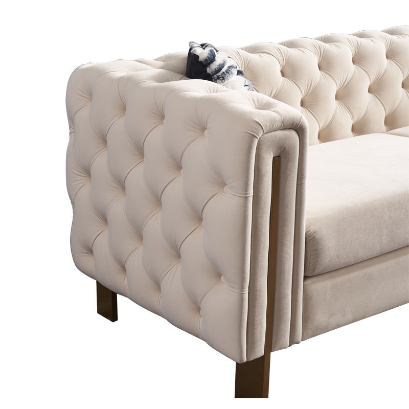 Chesterfield - Modern Tufted Living Room Sofa, 84.25''W Couch