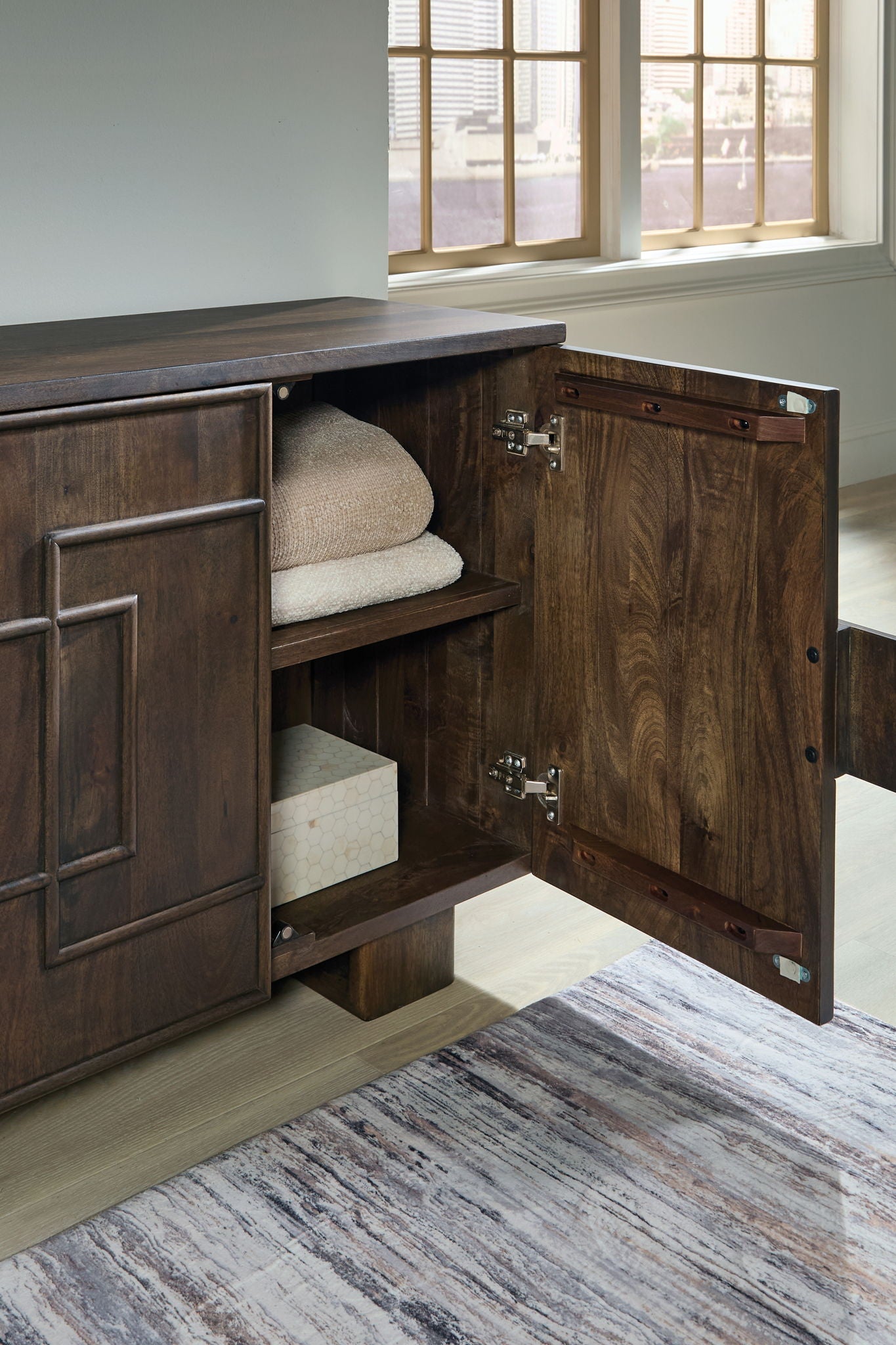 Cato - Accent Cabinet - Dark Brown