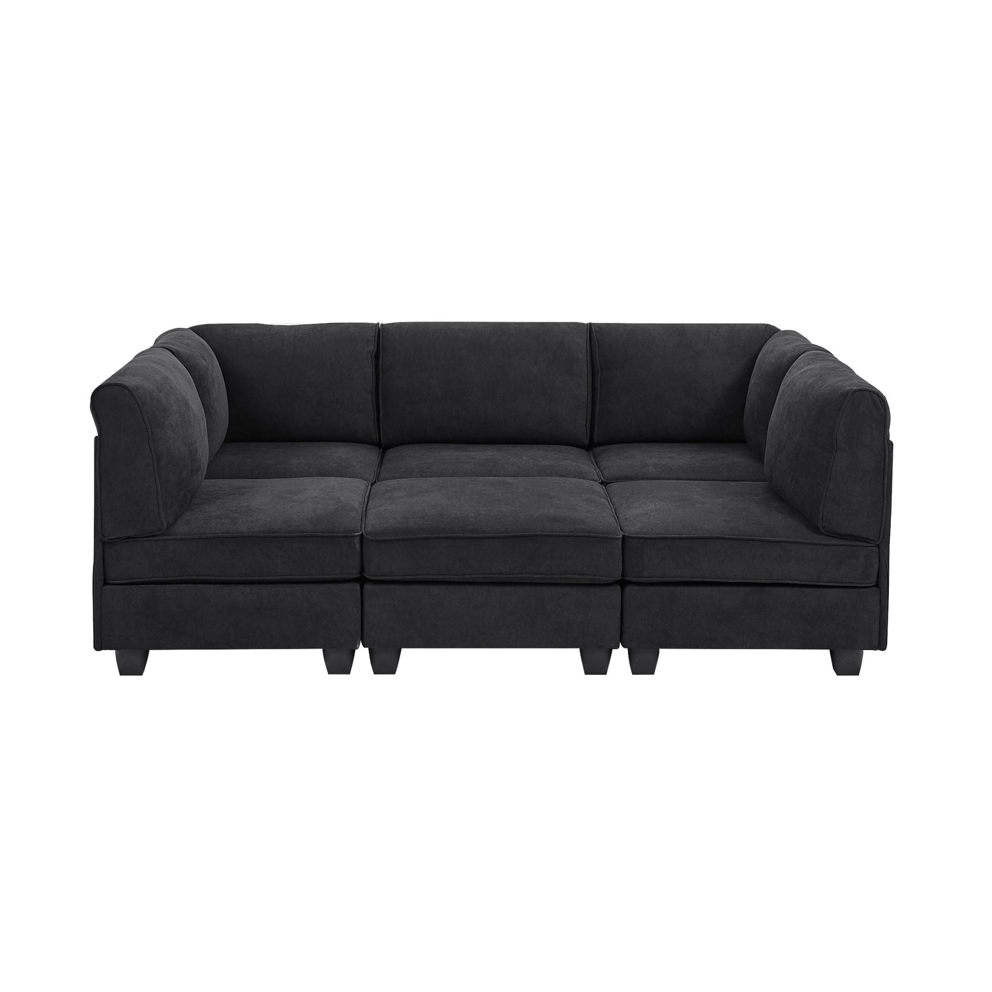 Upholstered Modular Sectional With Removable Cushions