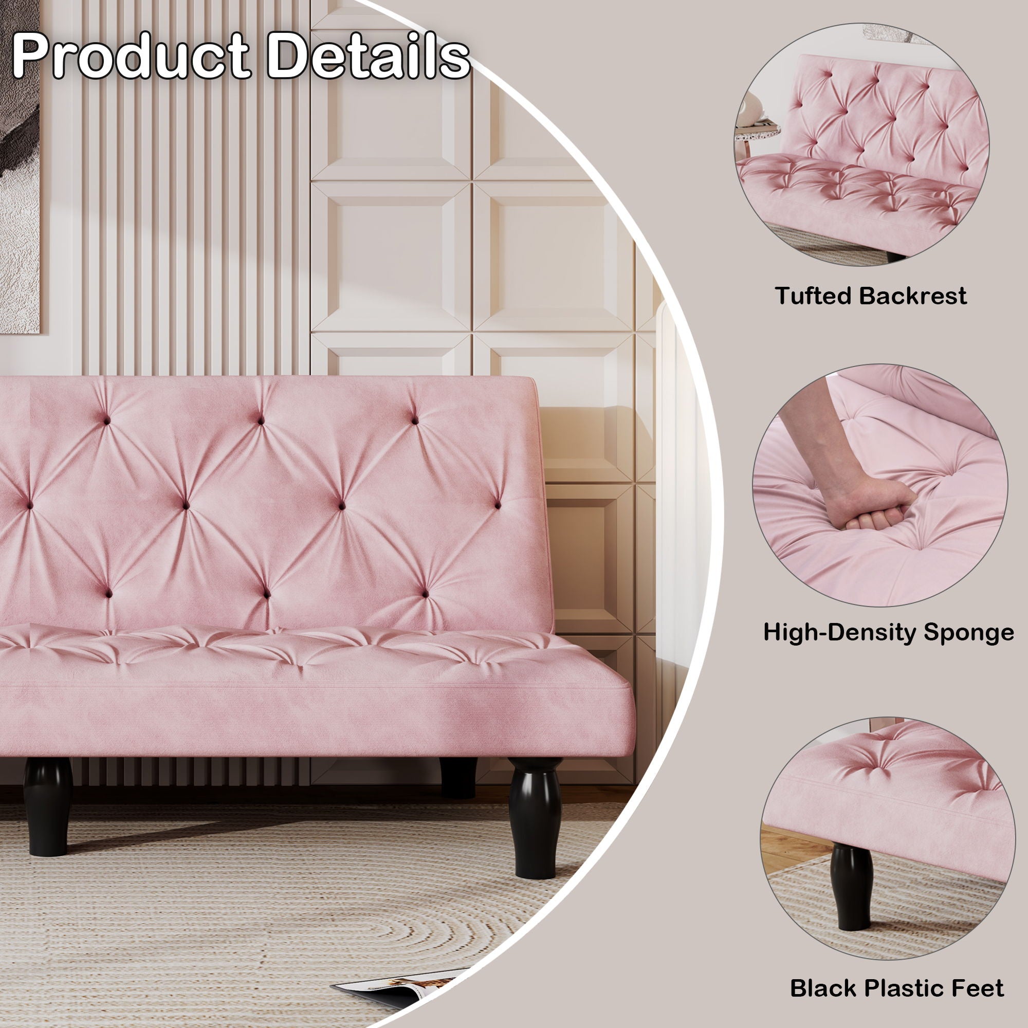 Sofa Bed With Adjustable Backrest