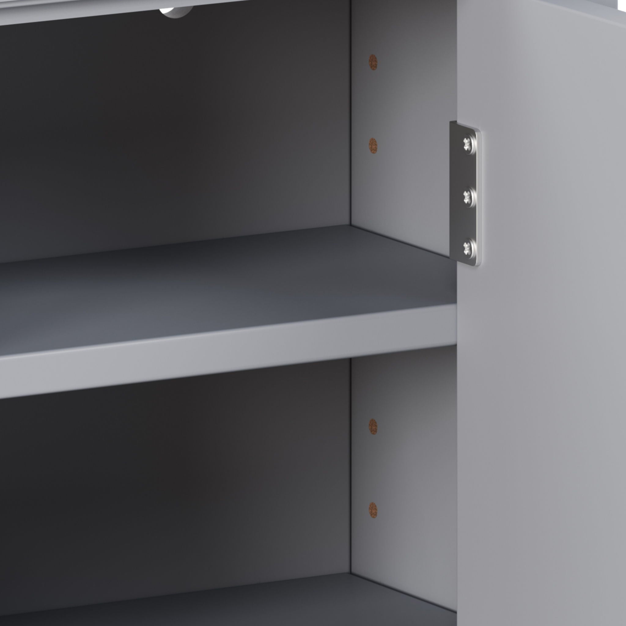 Multi Functional Wall Mounted Cabinet With Adjustable Shelves For Bathroom