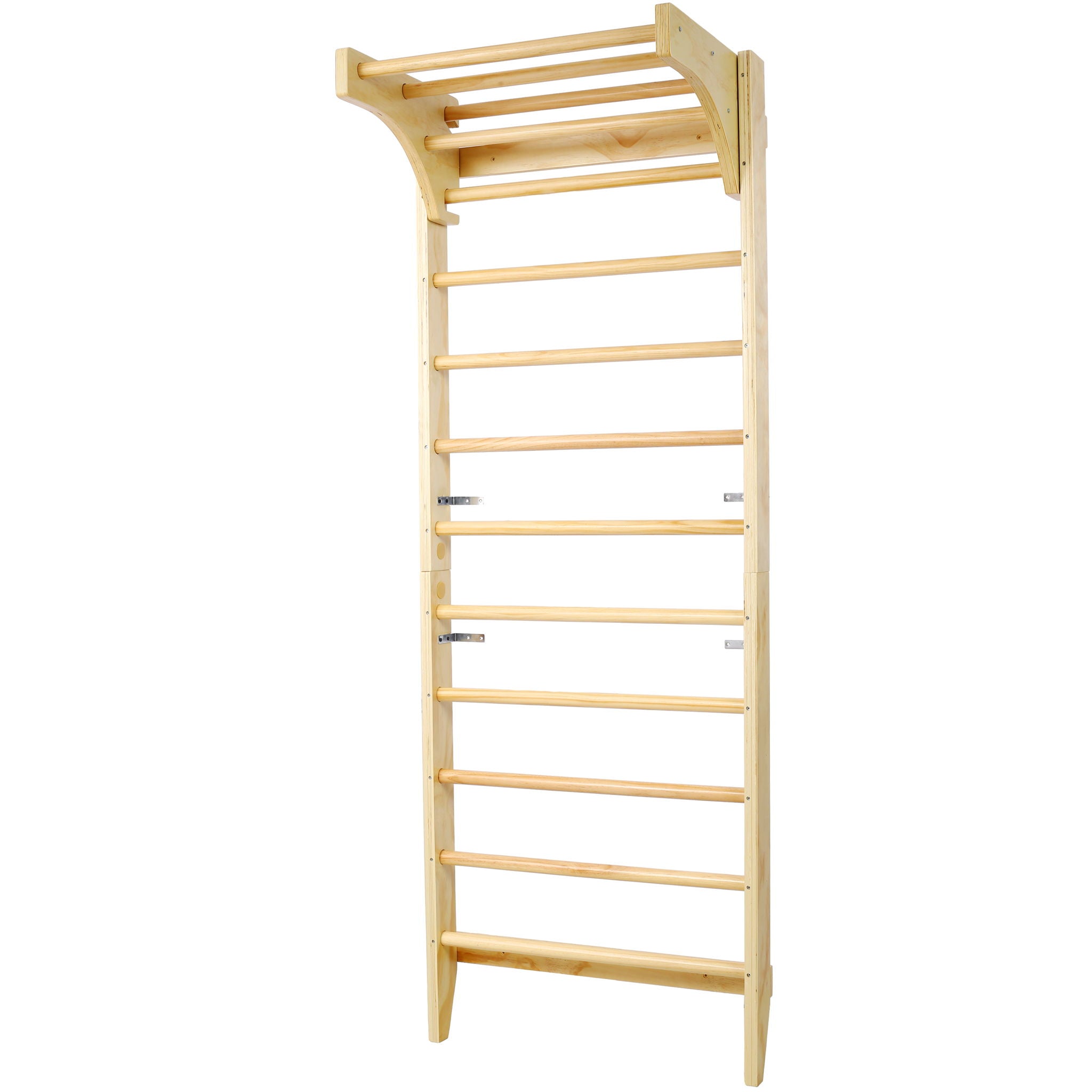 Swedish Ladder, Stall Bars Set For Physical Therapy & Gymnastics - Natural