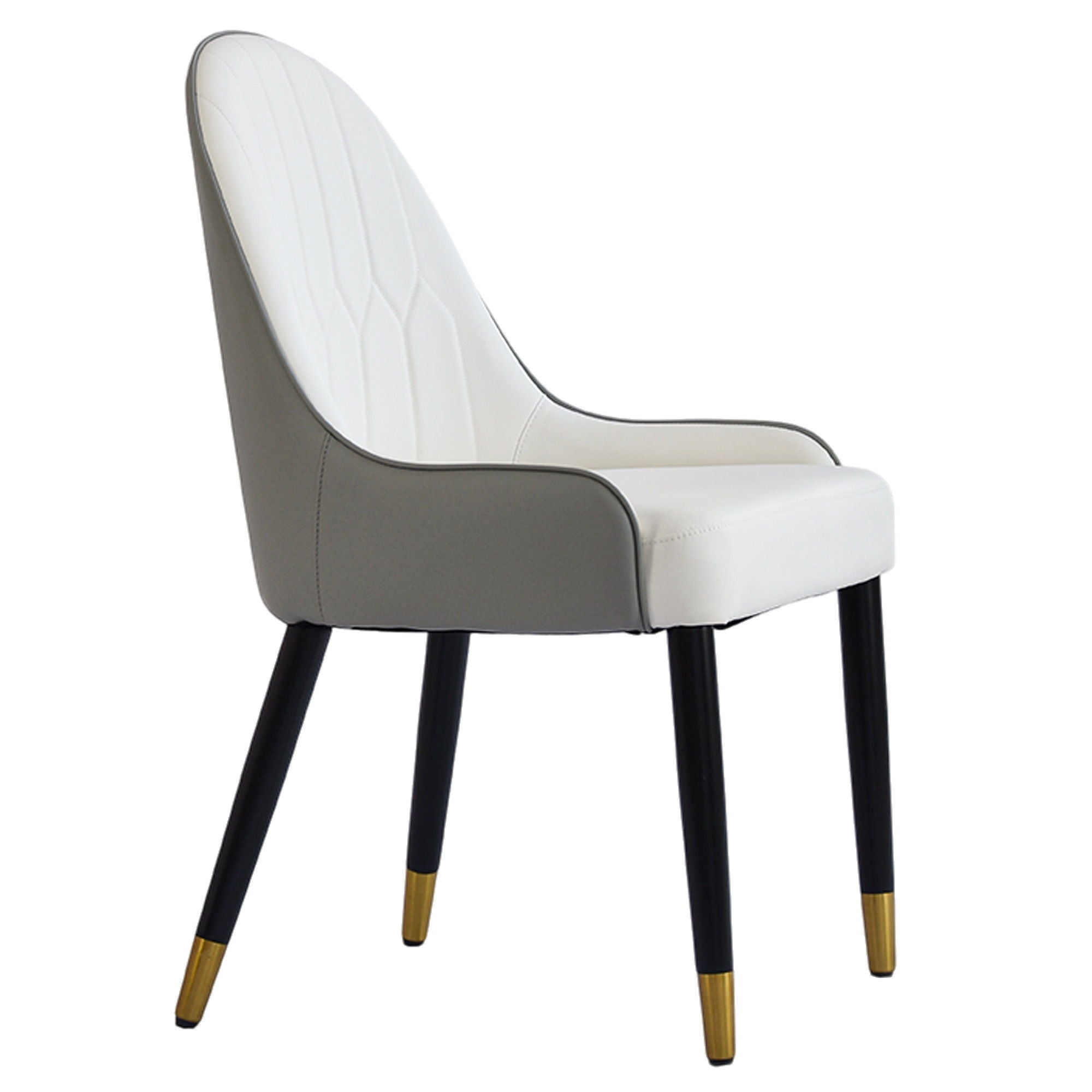 Modern Sponge-Filled Dining Chair, Solid Wood Metal Legs, Suitable For Restaurants, Living Rooms And Rooms (Set of 2)