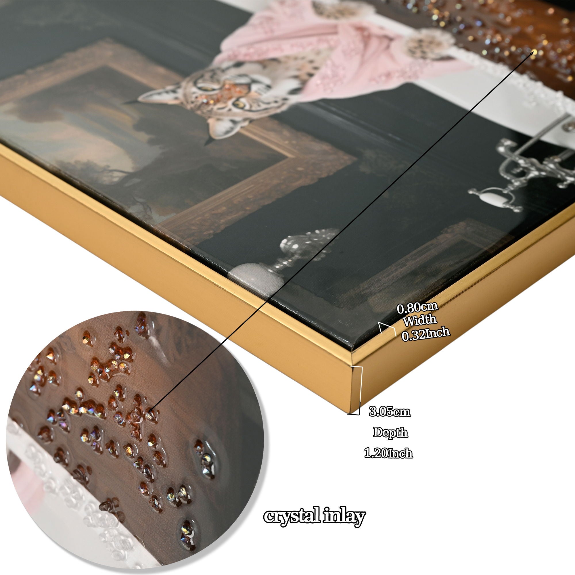 Tiger In Bathtub Wall Art Print Poster, Bathroom Decor Posters Prints For Restroom - Pink / White