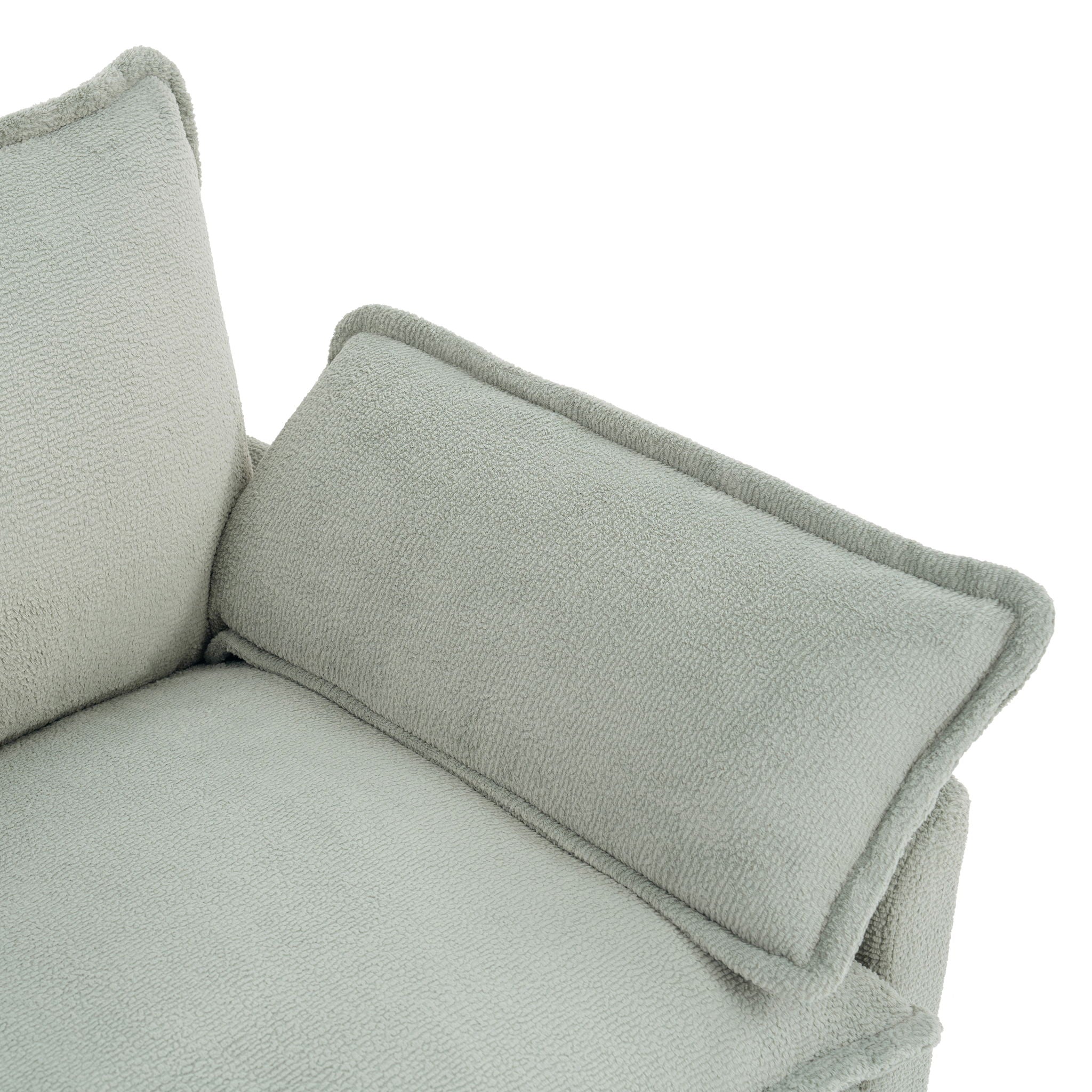 Modern Loveseat Sofa, Upholstered Couch With Side Storage Pockets