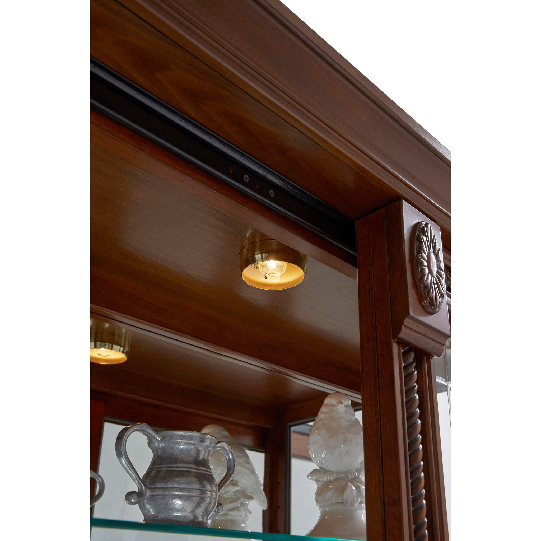 PFC Curios - Lighted Sliding Door 5 Shelf Curio Cabinet