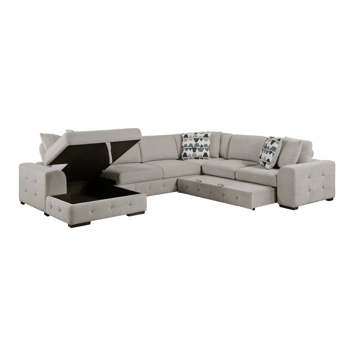 Raife - Sectional With Ottoman