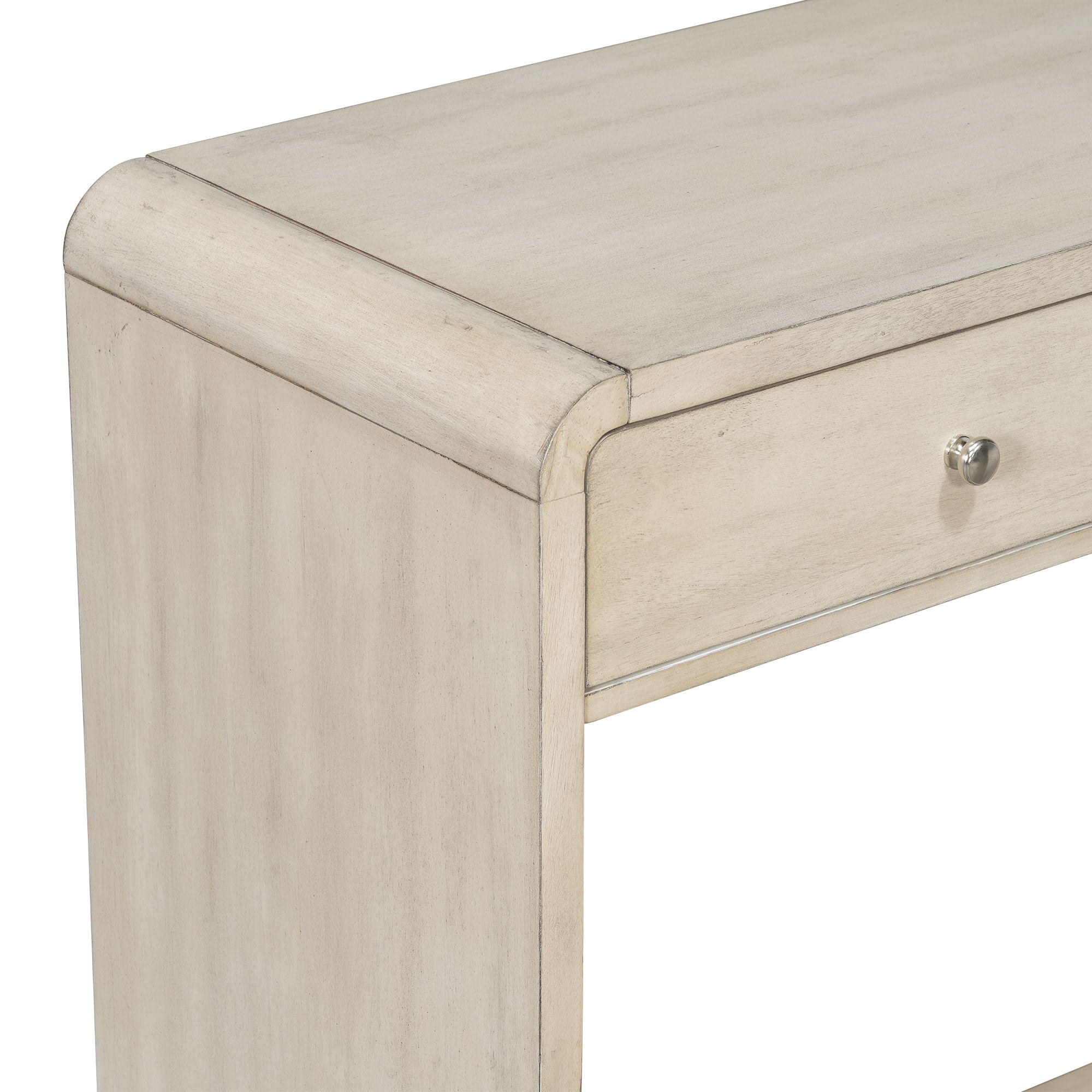 onsole Table With 3 Drawers And Display Shelf