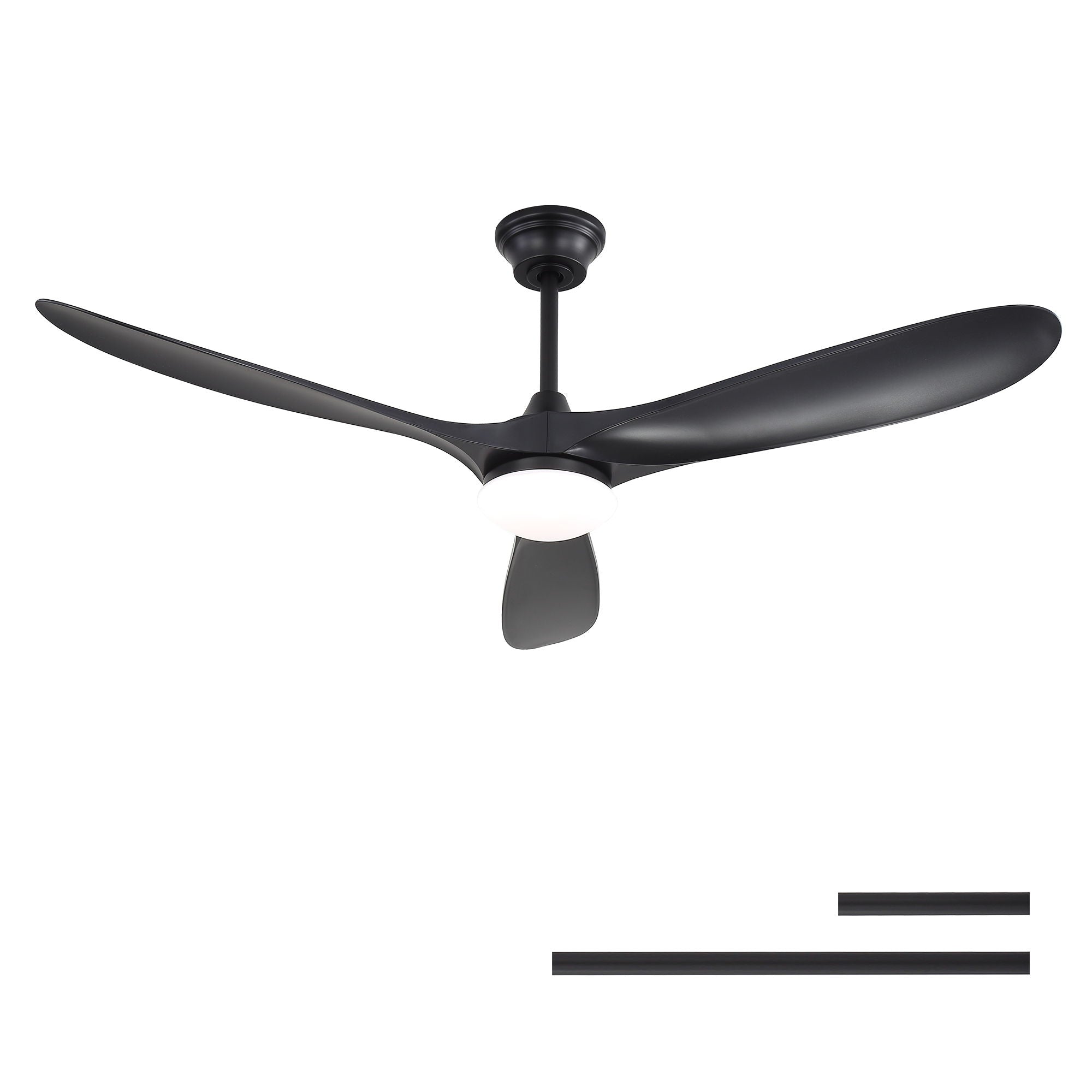 Smart Ceiling Fan With Lights, 3 Blades, Reversible Quiet DC Motor For Indoor