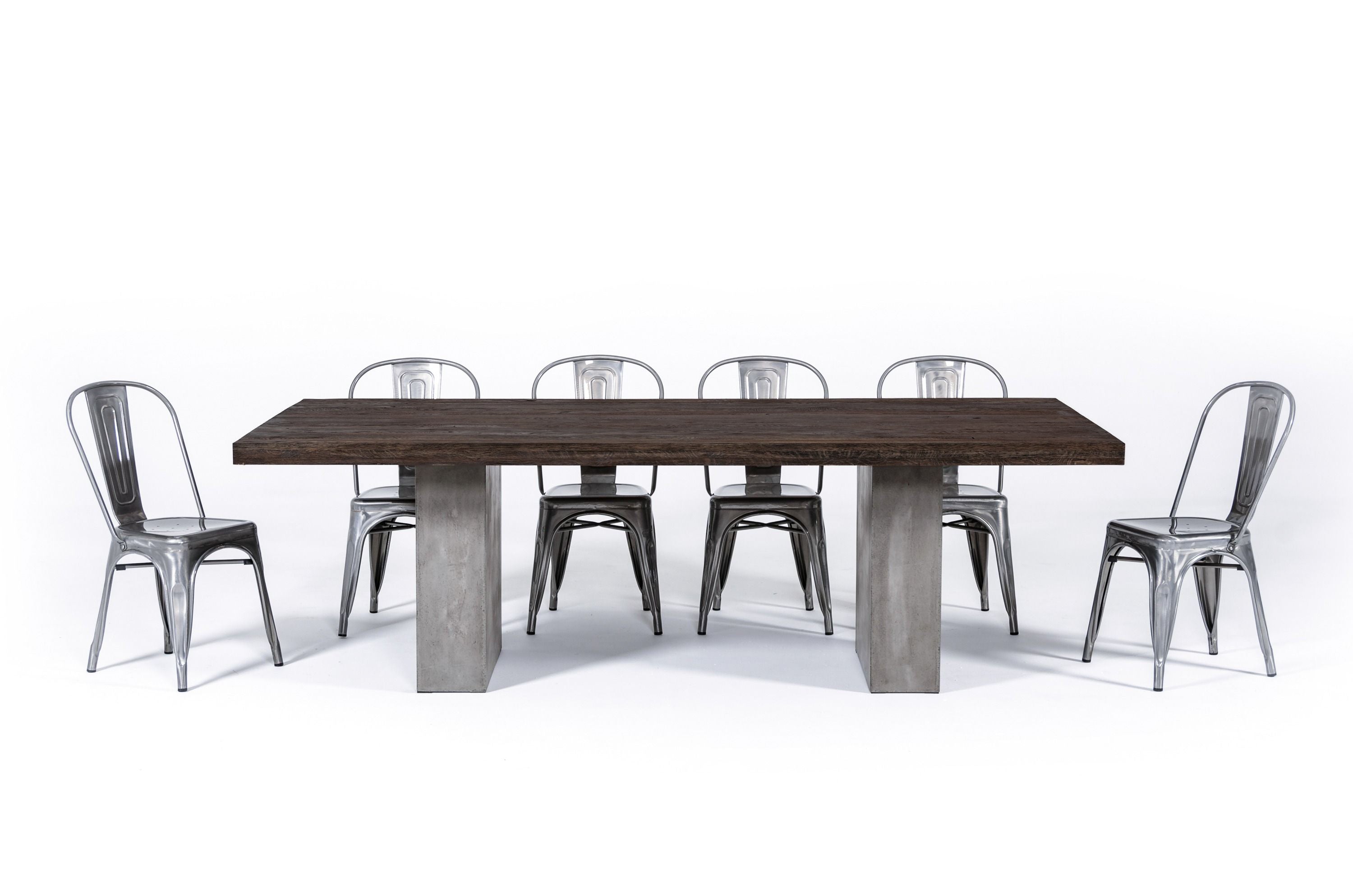 Modrest Renzo Modern Oak & Concrete 94" Dining Table