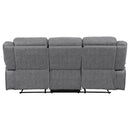 Higgins  Upholstered Motion Reclining Sofa Set Grey