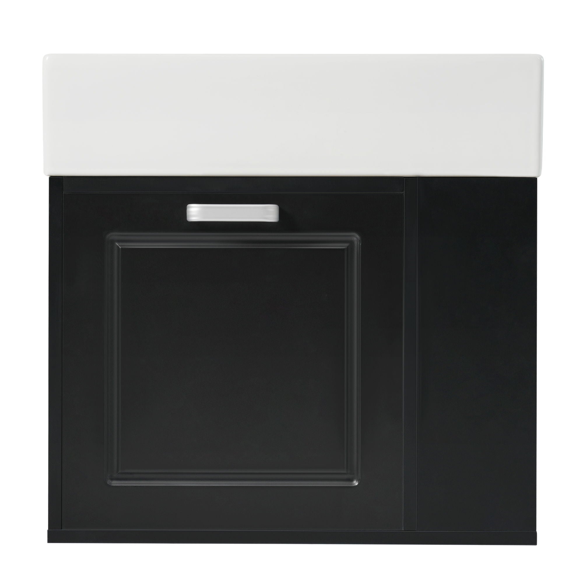 Modern Wall Mounted Bathroom Vanity With Sink, Soft Close Drawer, Adjustable Shelf, Toilet Paper Holder