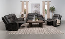 Raelynn  Upholstered Reclining Sofa Set Grey