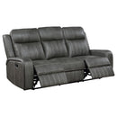 Raelynn  Upholstered Reclining Sofa Set Grey