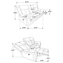 Lawrence  Upholstered Reclining Sofa Set Charcoal