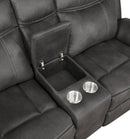 Lawrence  Upholstered Reclining Sofa Set Charcoal
