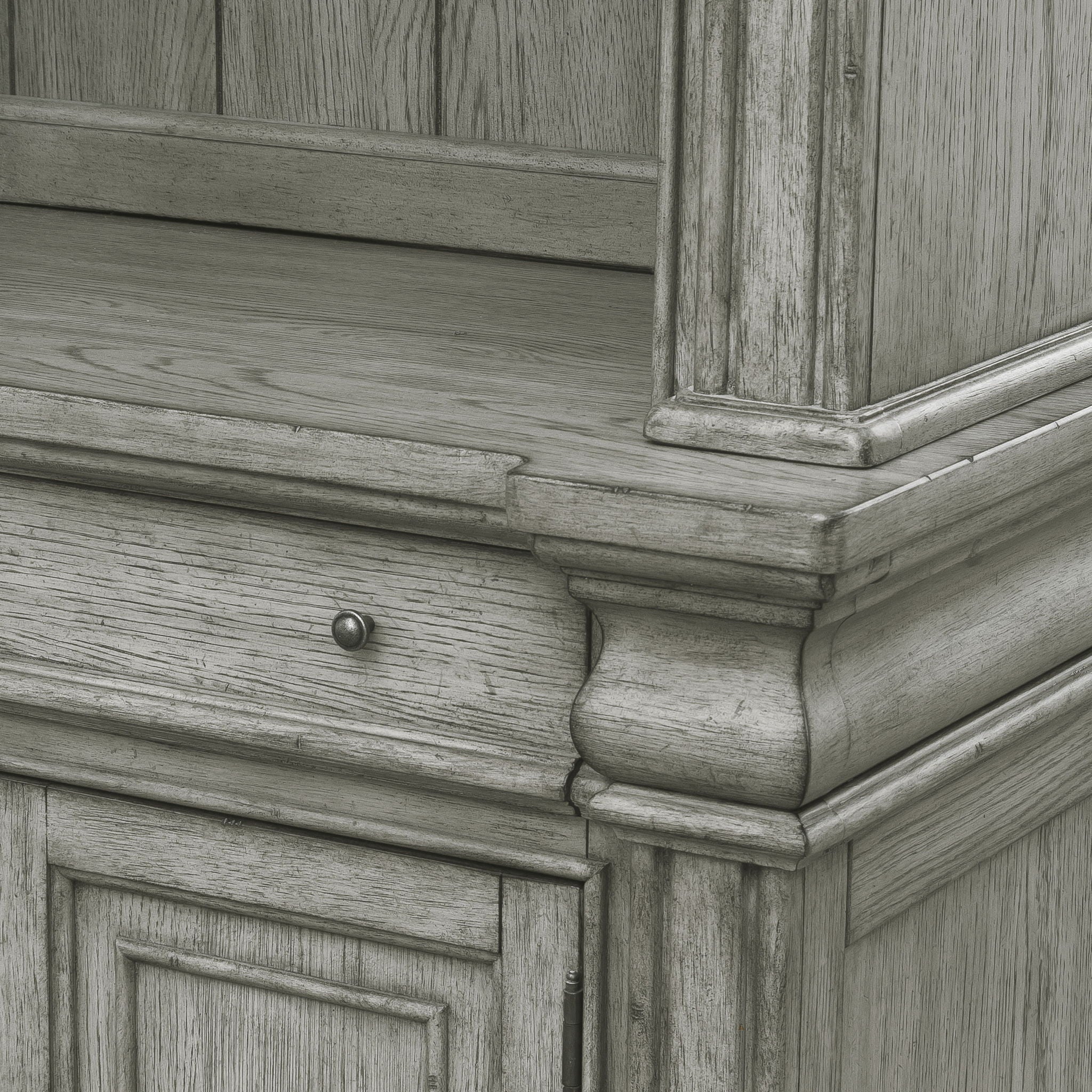 Madison Ridge - Server And Hutch - Gray