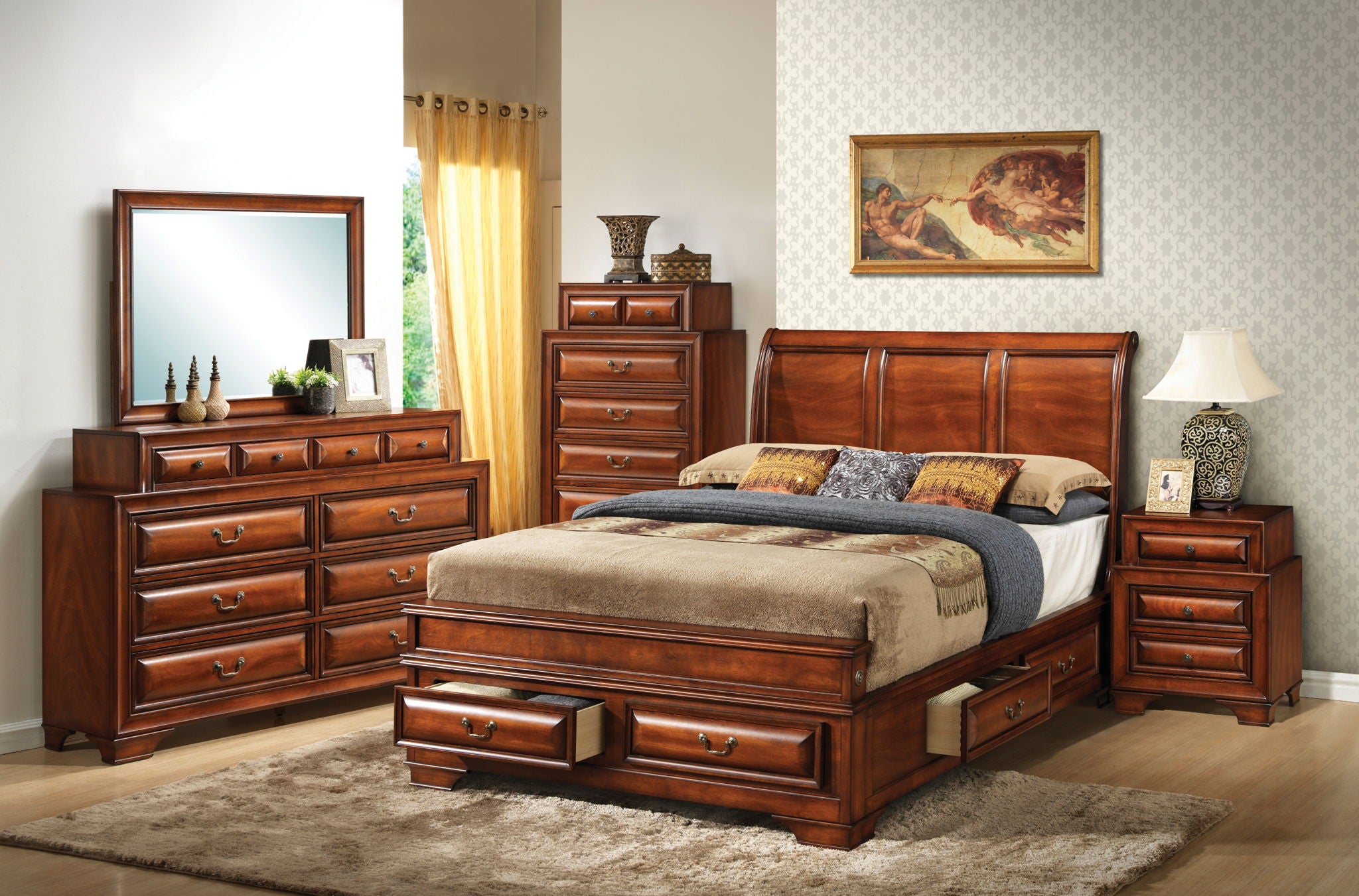 Dovetailed Drawers Storage Bed