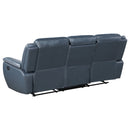 Sloane  Upholstered Reclining Sofa Set Blue