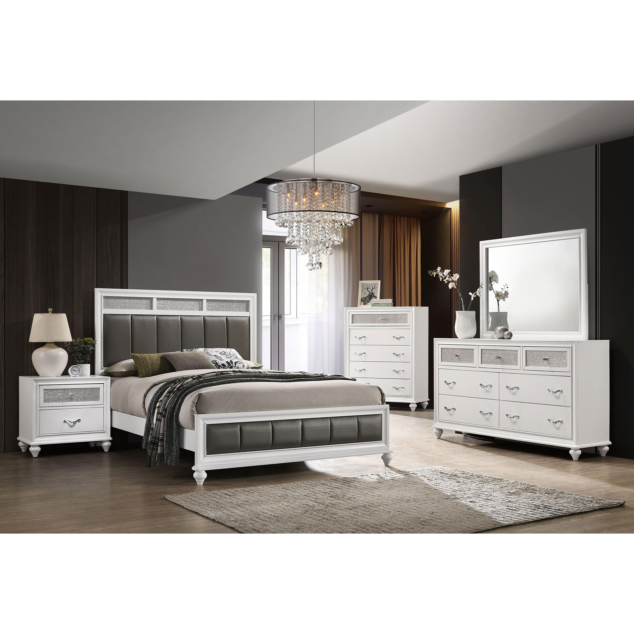Diamond Modern Furniture COA Barzini King Upholstered Panel Bed 205891KE IMAGE 7