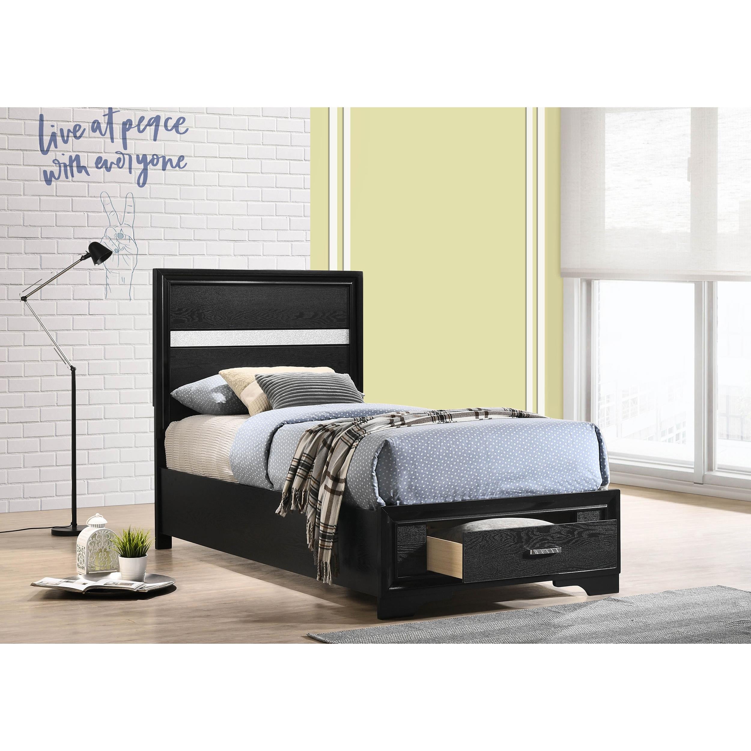 Diamond Modern Furniture COA Miranda Twin Panel Bed with Storage 206361T IMAGE 10
