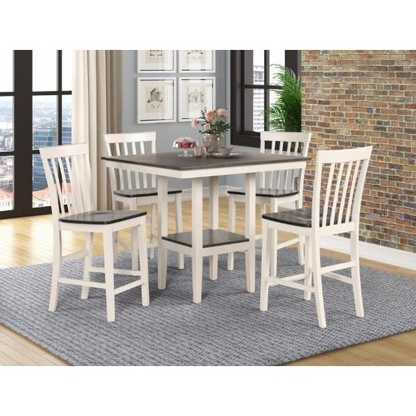 Crown Mark Brody 5 pc Counter Height Dinette 2682SET-WH/GY IMAGE 1
