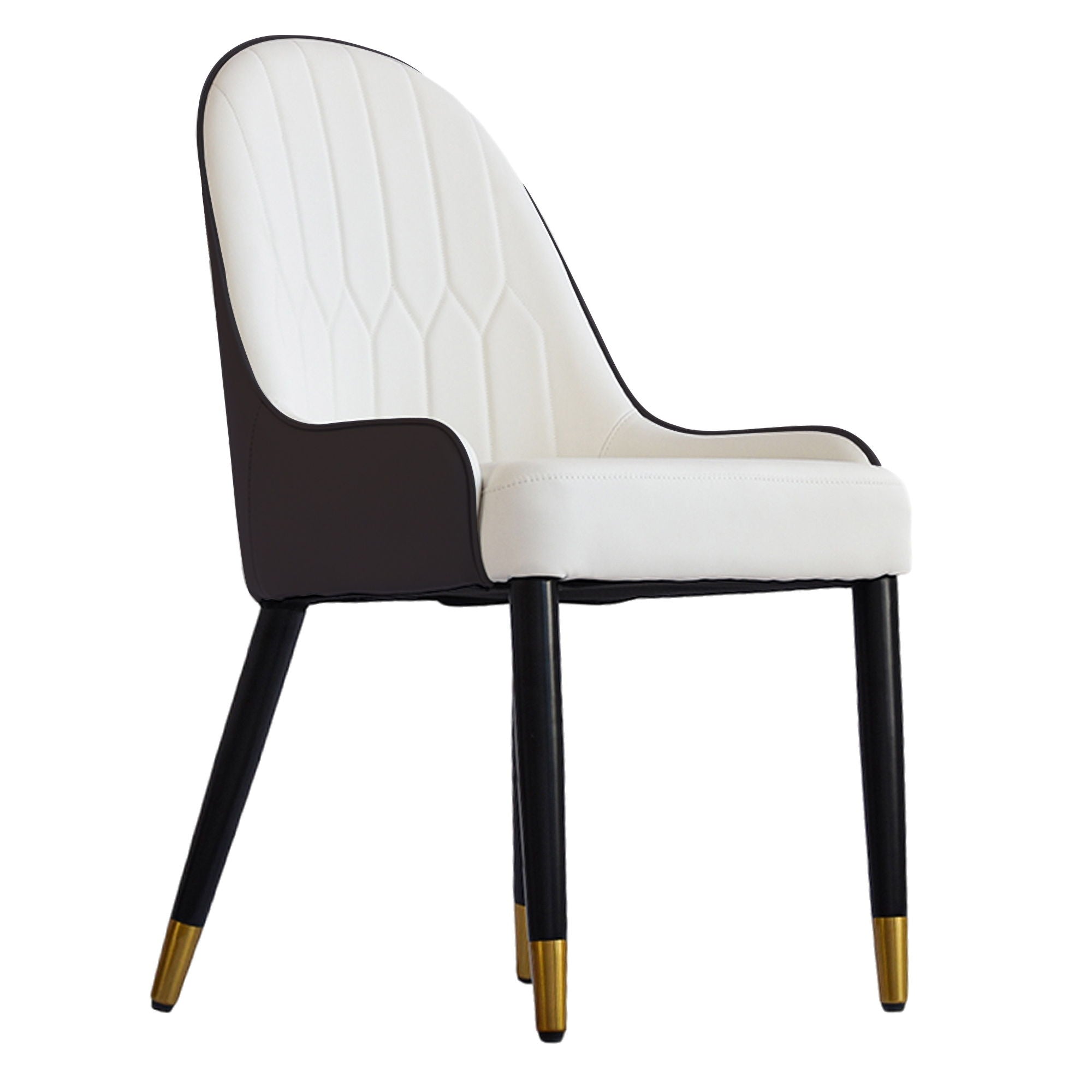 Modern Sponge-Filled Dining Chair, Solid Wood Metal Legs, Suitable For Restaurants, Living Rooms And Rooms (Set of 2)