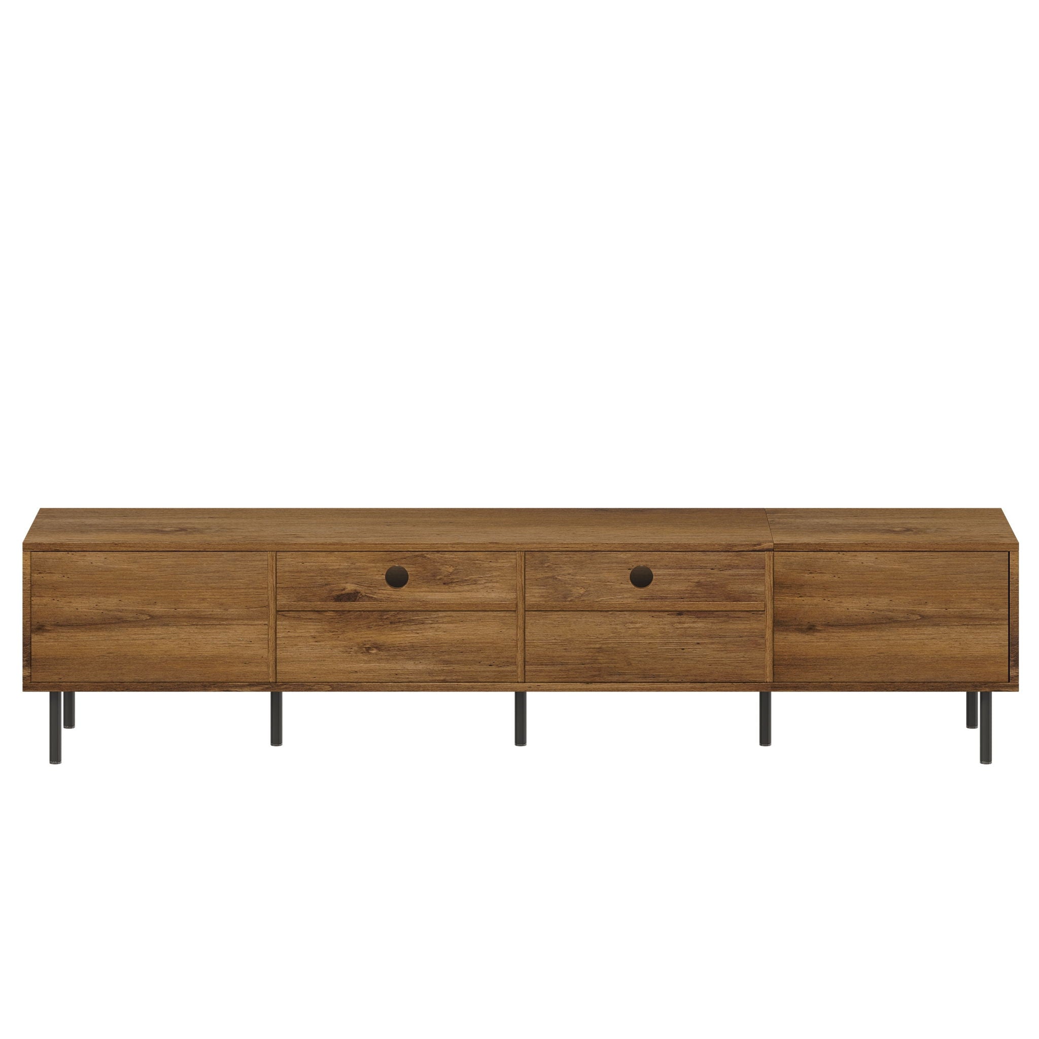 TV Stand With 2 Drawers, Media Console Table, Storage Cabinet With Cable Management