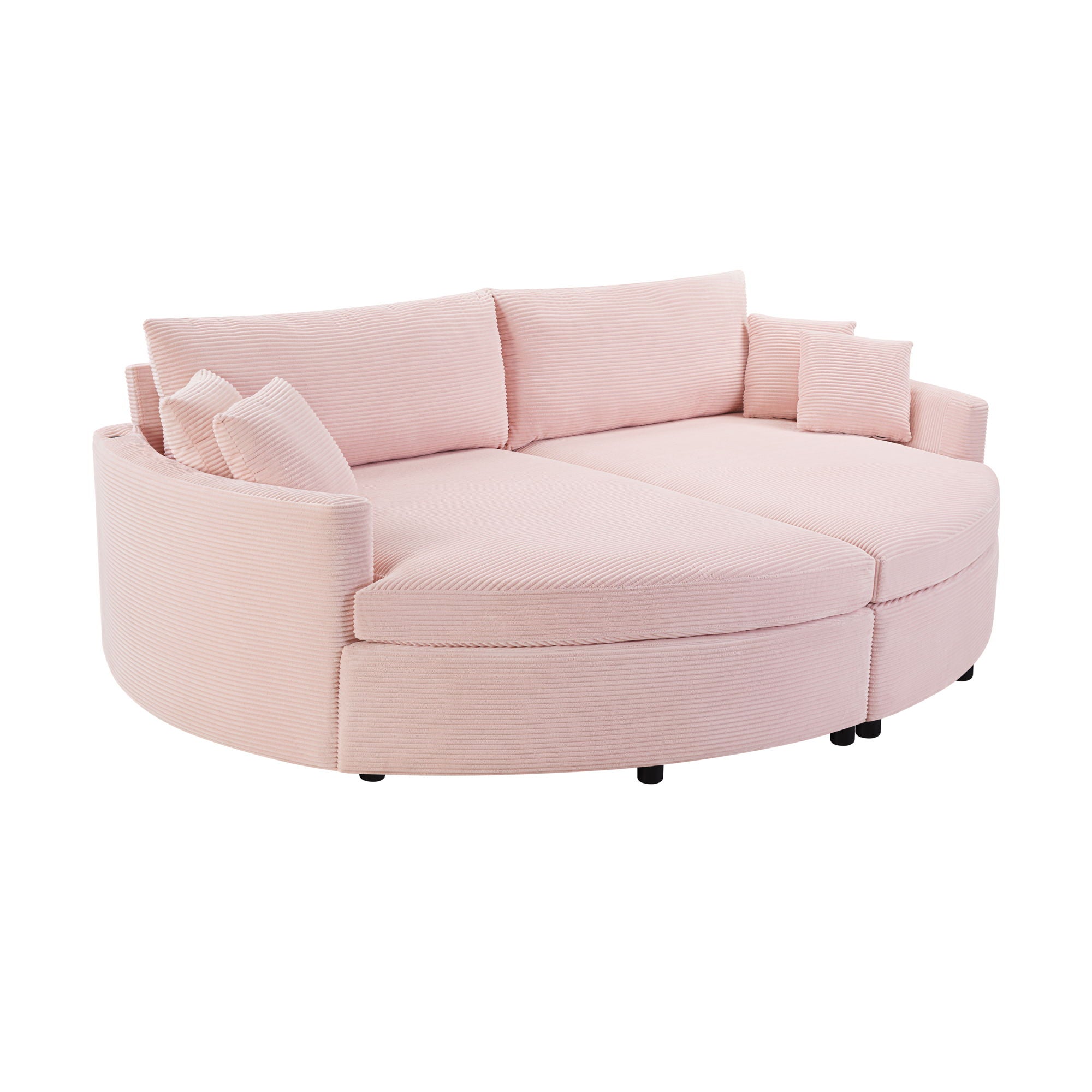 Oversized Double Chaise Lounge Sofa With USB Ports