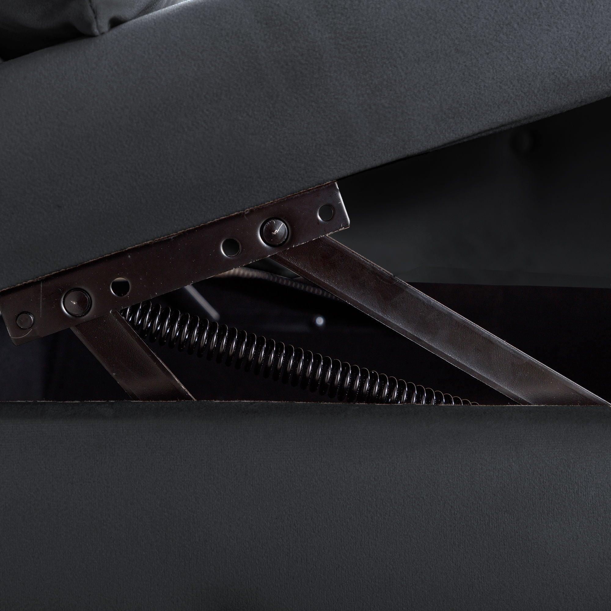 Chaise Lounge Indoor, Lounge Chair For Bedroom With Storage & Pillow, Modern Upholstered Rolled Arm Chase Lounge For Sleeping With Nailhead Trim For Living Room Bedroom Office