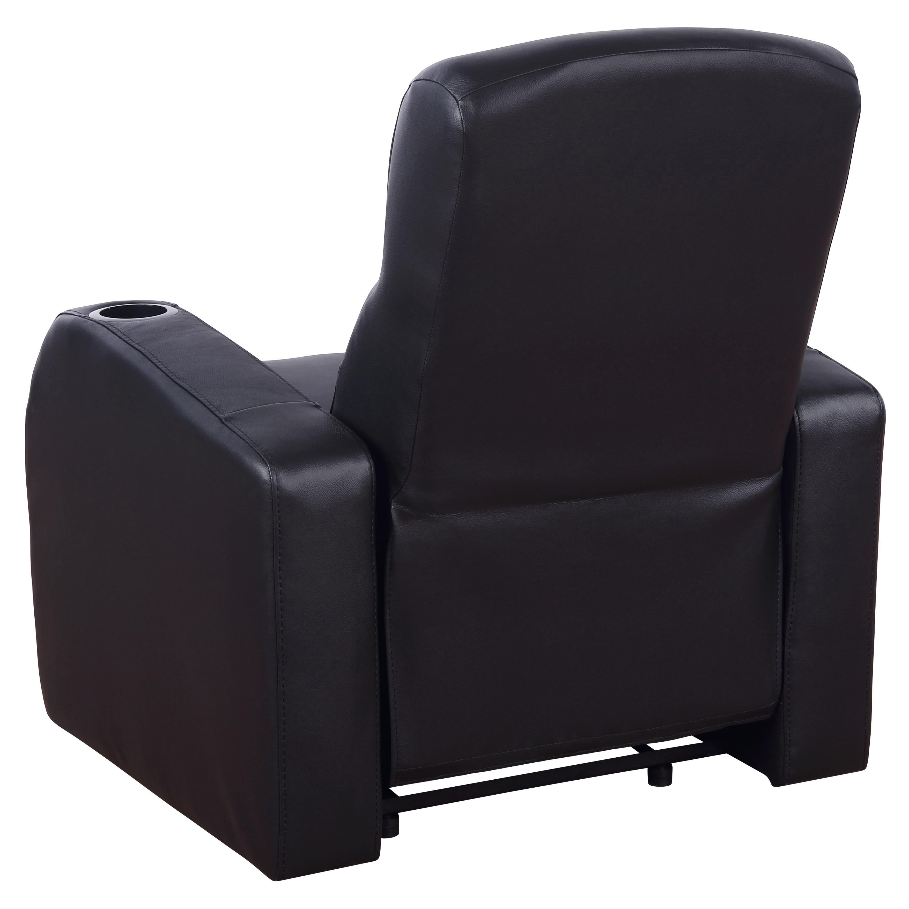 Diamond Modern Furniture COA Cyrus Leather Match Reclining Home Theater Seating with Wall Recline 600001-S3A IMAGE 4