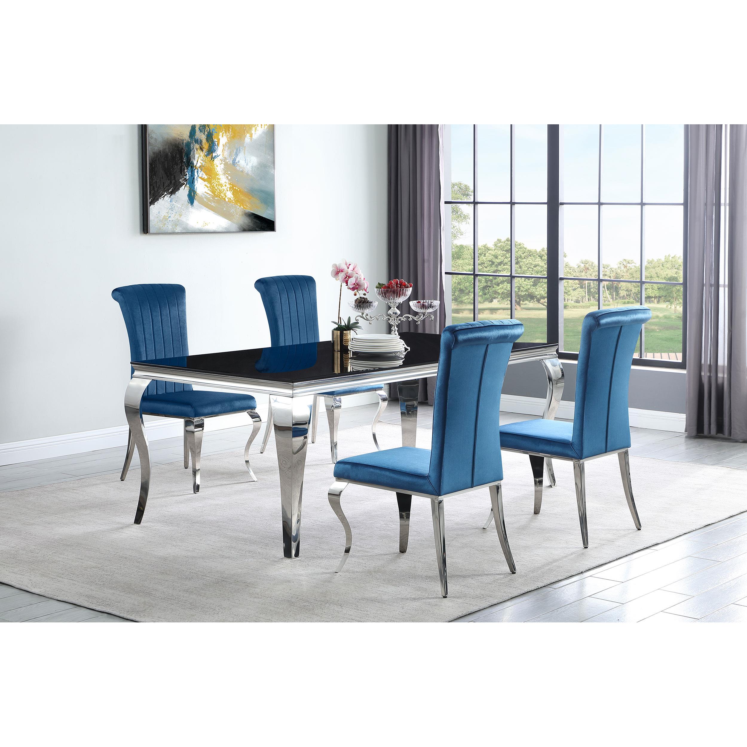 Diamond Modern Furniture COA Dining Table with Glass Top 115071 IMAGE 7