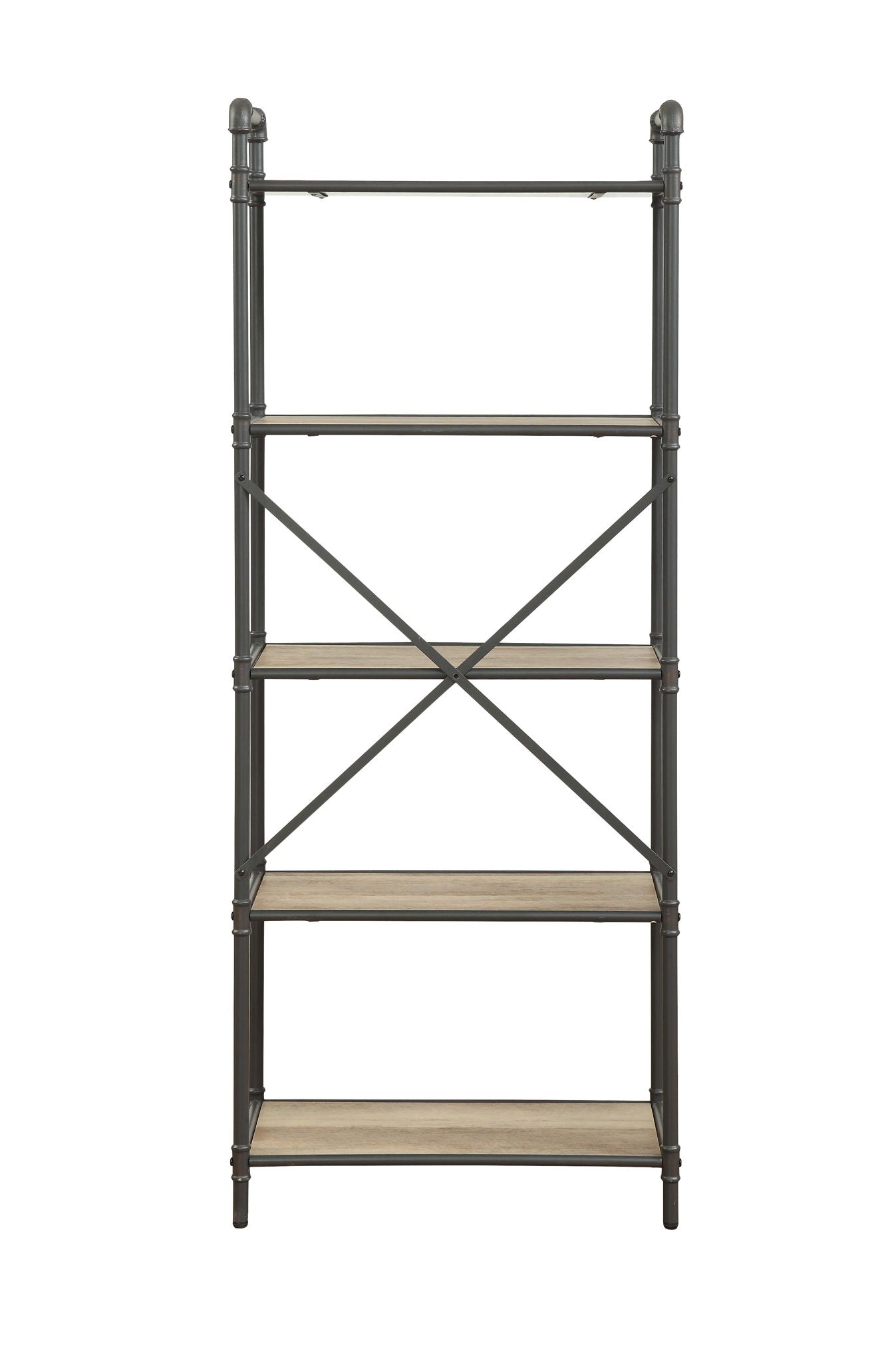 Itzel - Bookshelf - Antique Oak / Sandy Gray