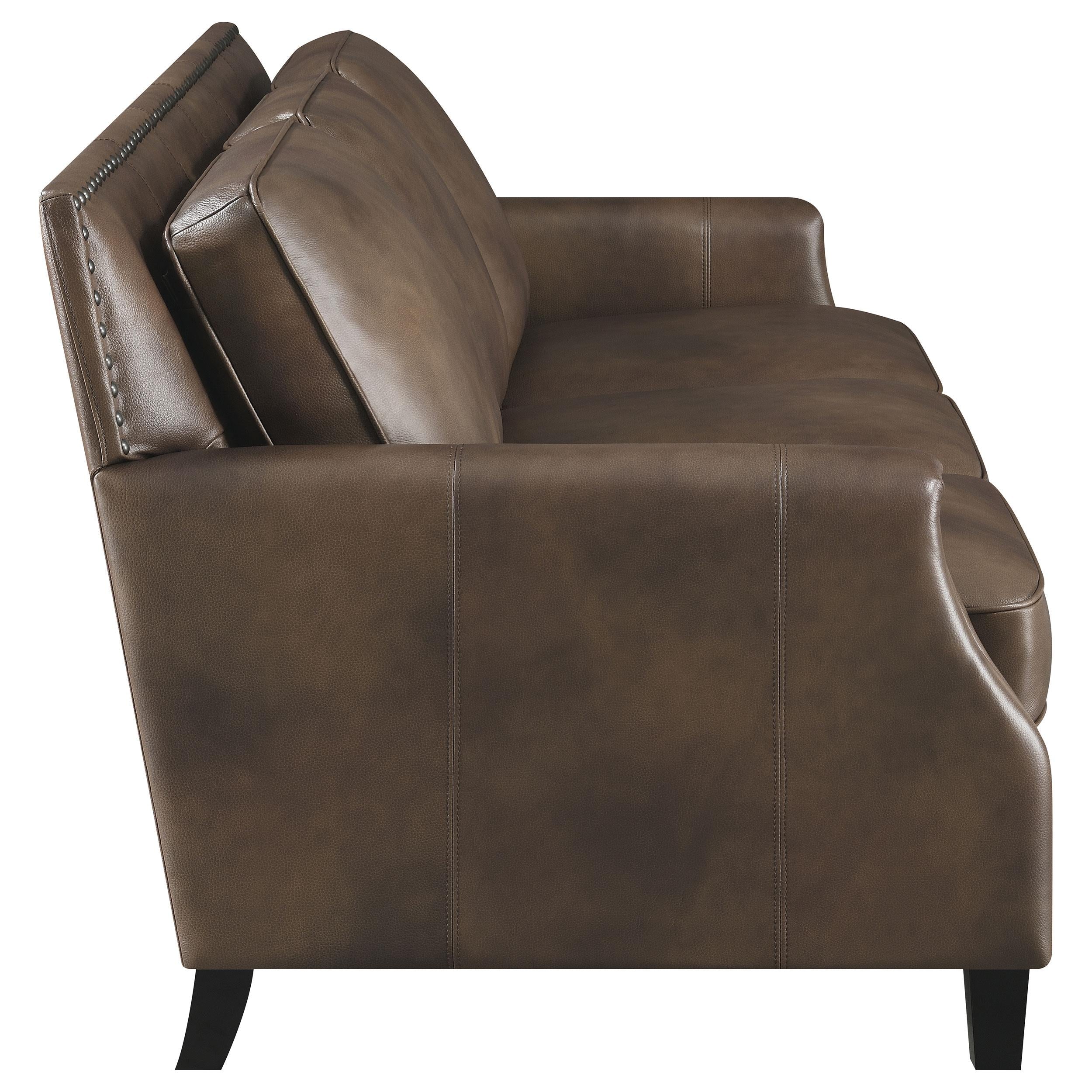 Diamond Modern Furniture COA Leaton Stationary Leather Match Sofa 509441 IMAGE 7